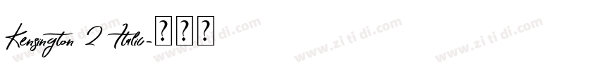 Kensington 2 Italic字体转换